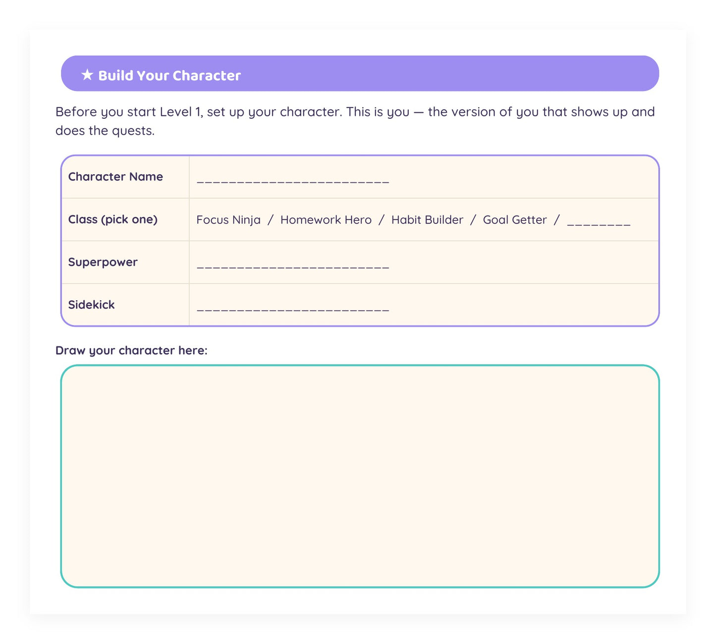 Level Up Planner — Focus, Homework & Habit Tracker for Tweens, Ages 9-12