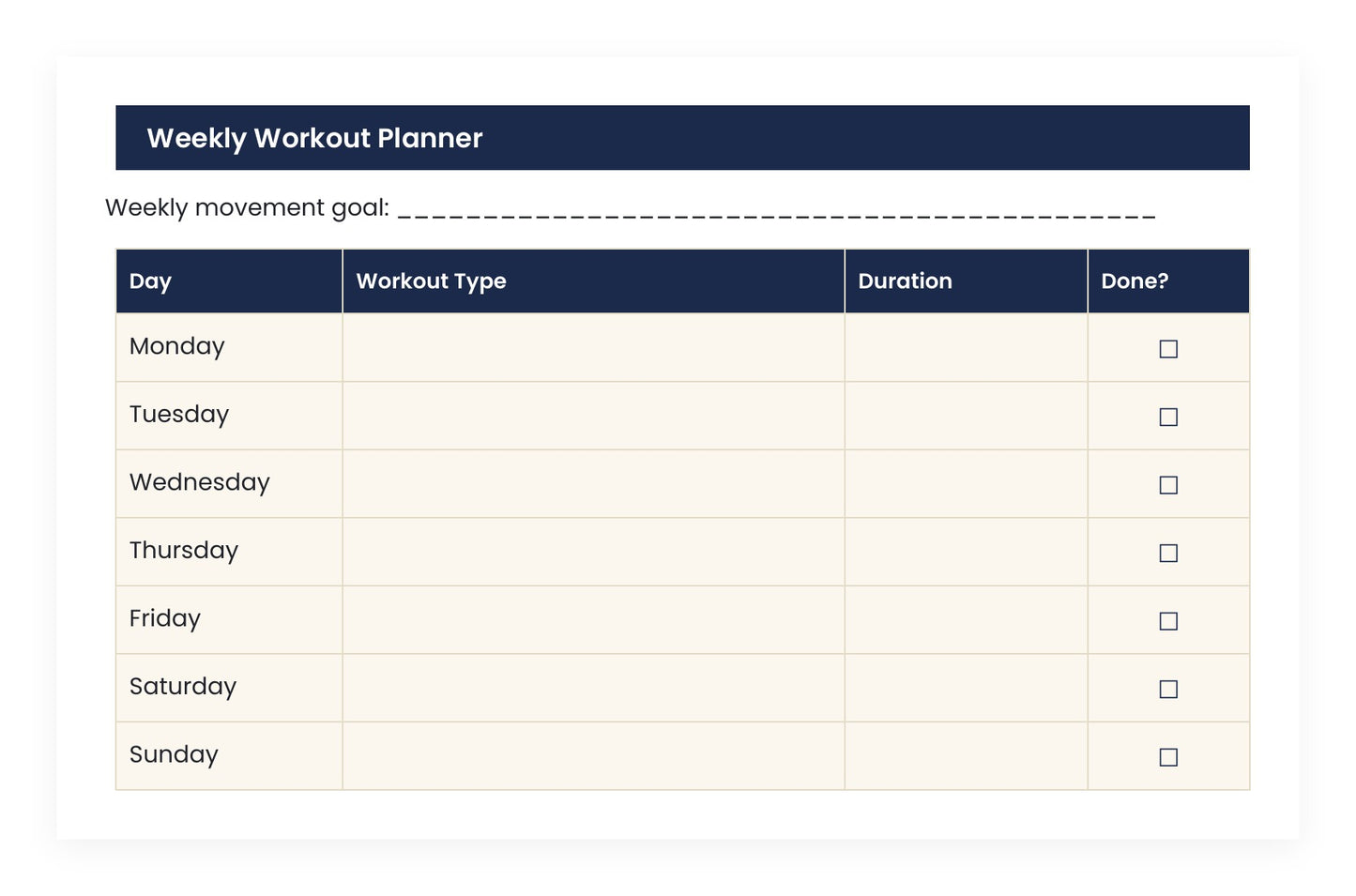 Wellness & Fitness Planner