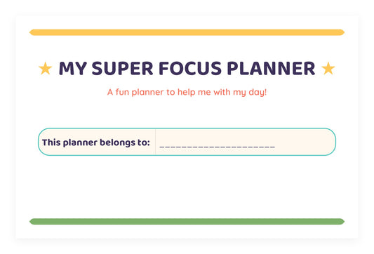 My Super Focus Planner — Kids Routine Chart & Star Reward Chart, Ages 5-8