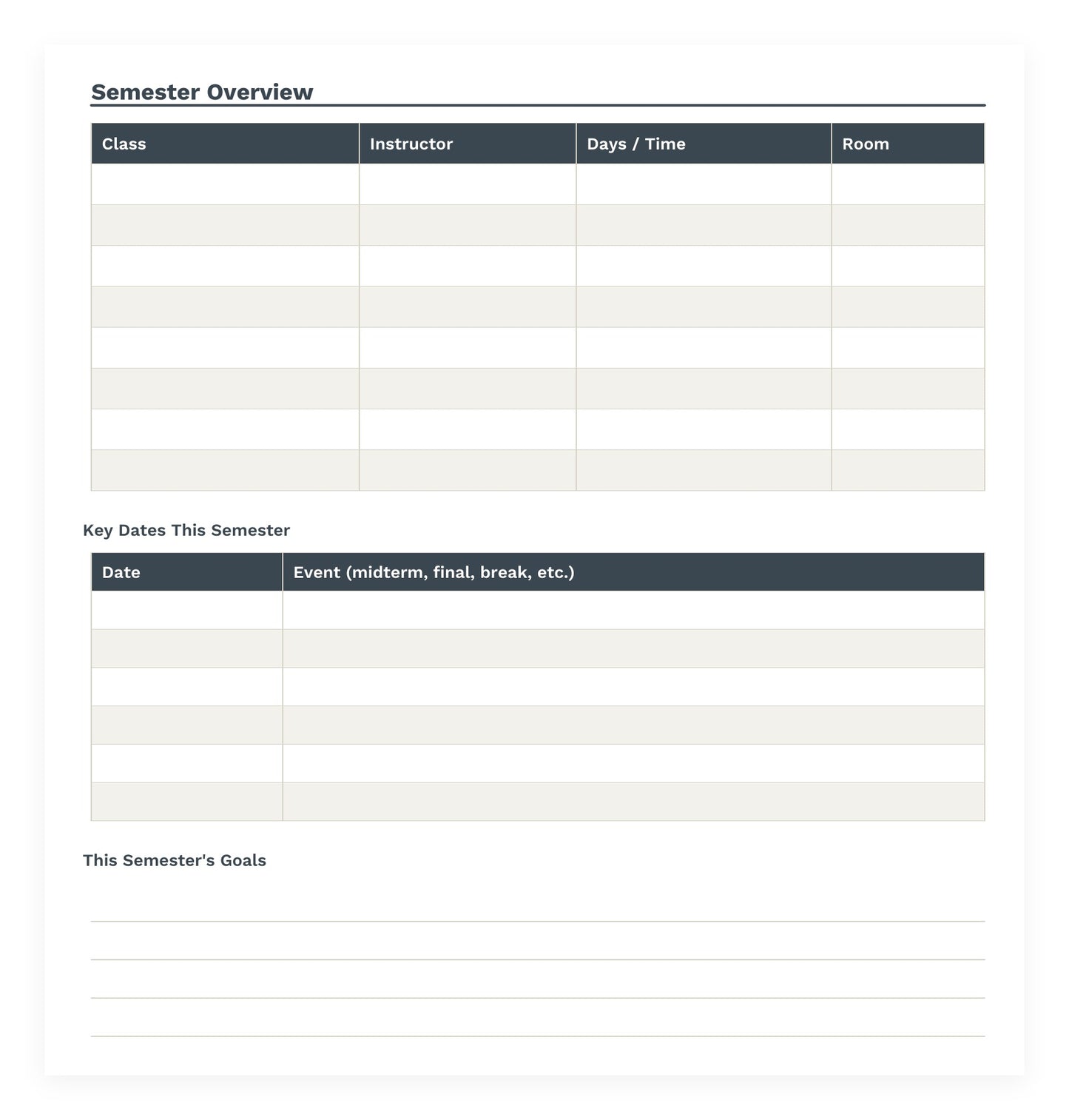 The Student Success Planner