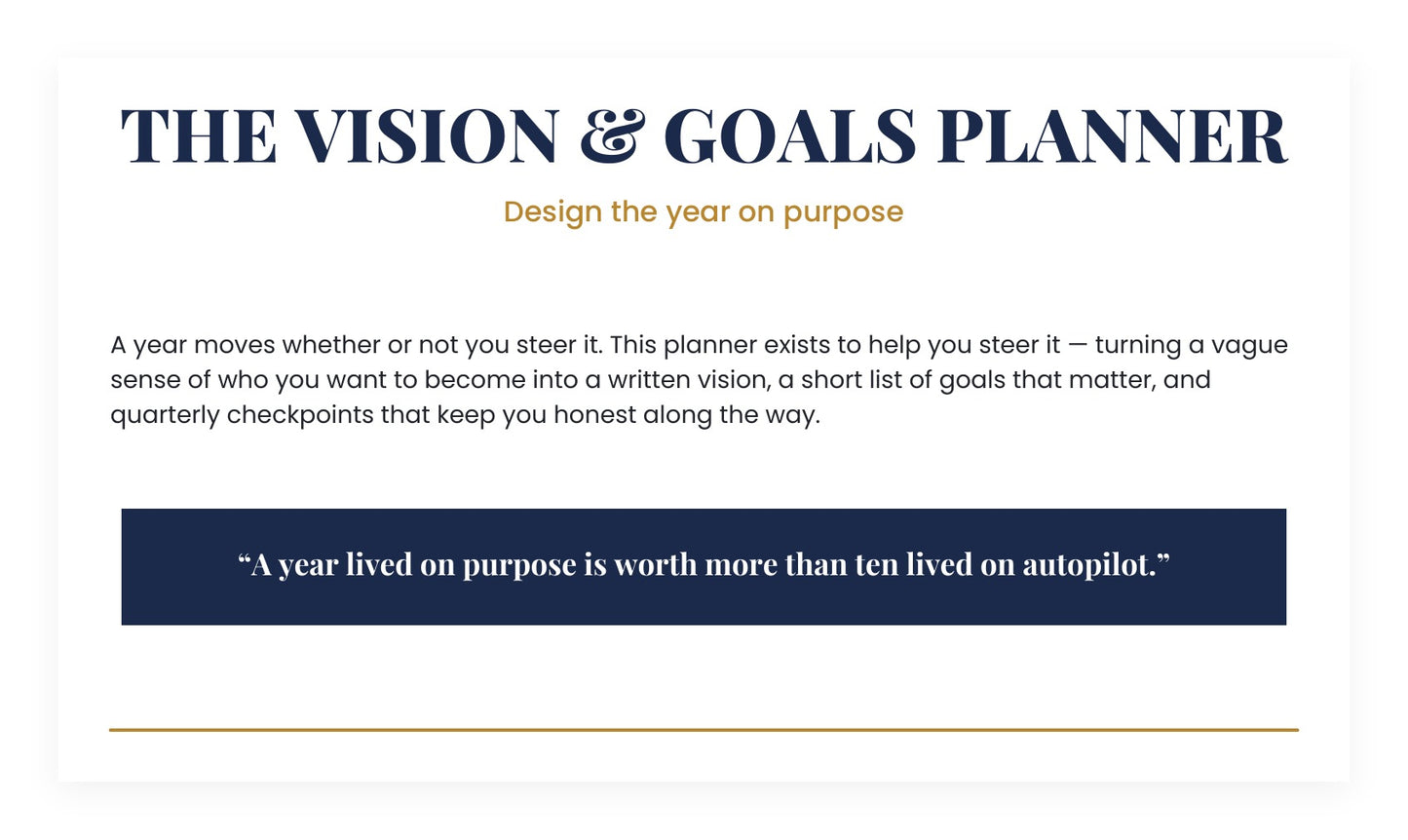 The Vision & Goals Planner