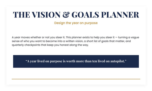 The Vision & Goals Planner