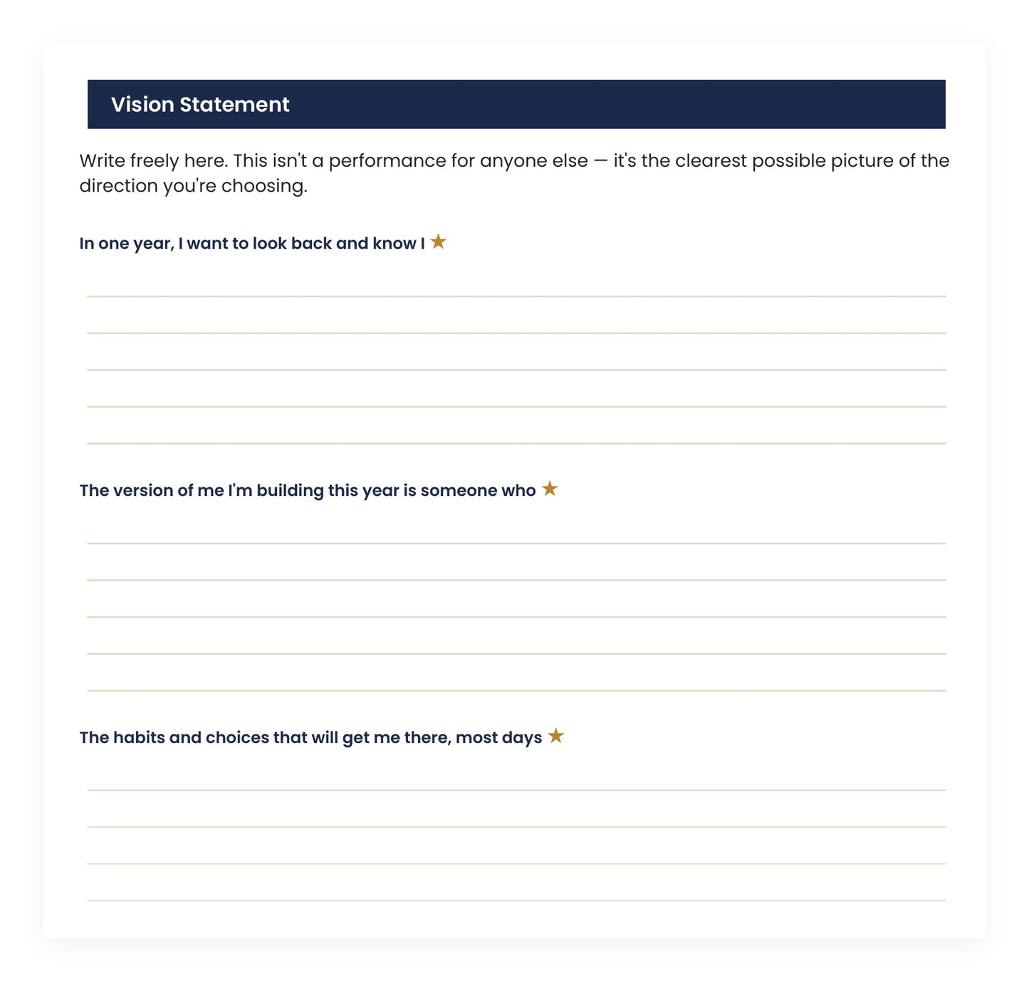 The Vision & Goals Planner