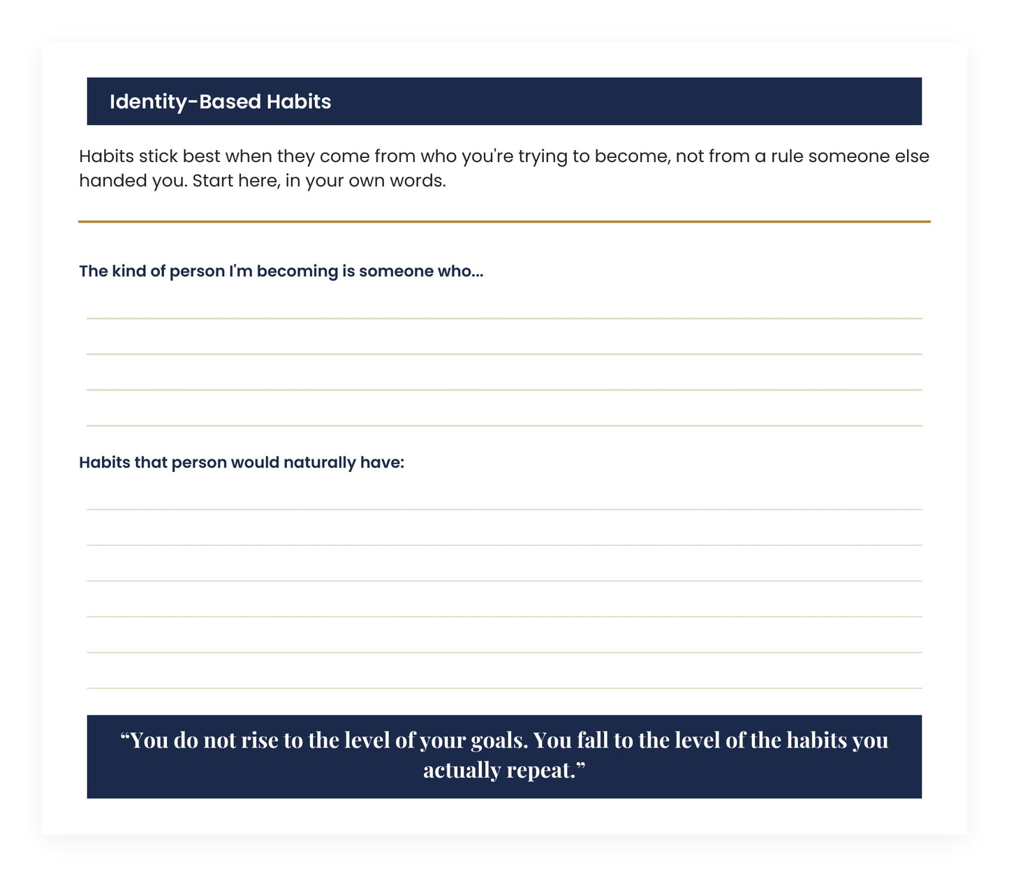 The Habit Builder