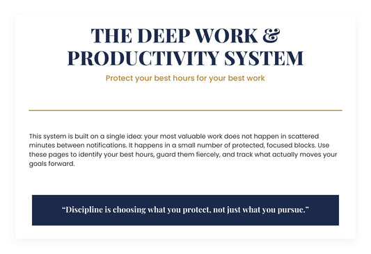 The Deep Work & Productivity System