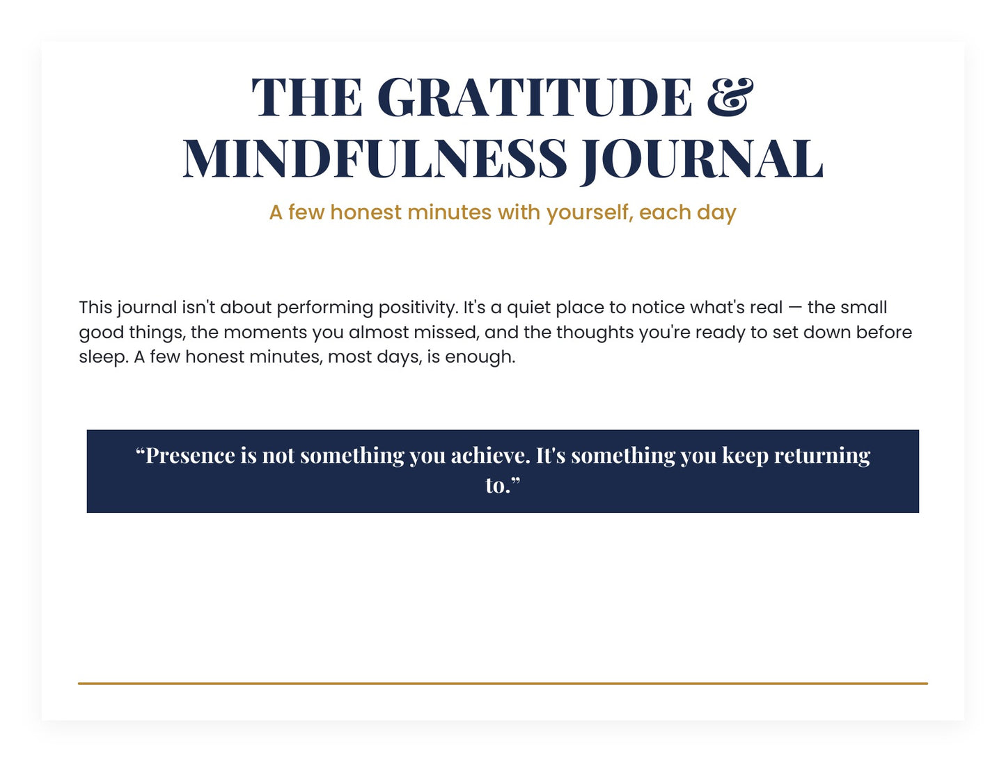 Gratitude & Mindfulness Journal