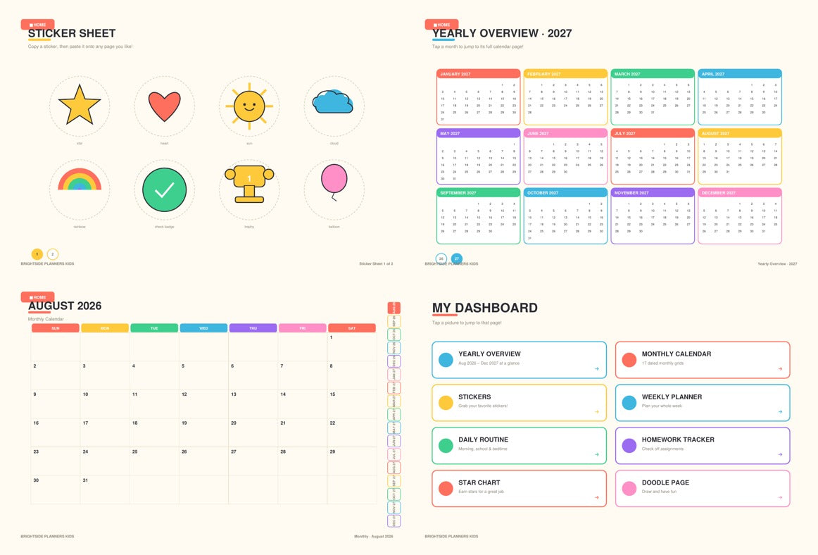 Kids Digital Planner — Big Days, Little Steps