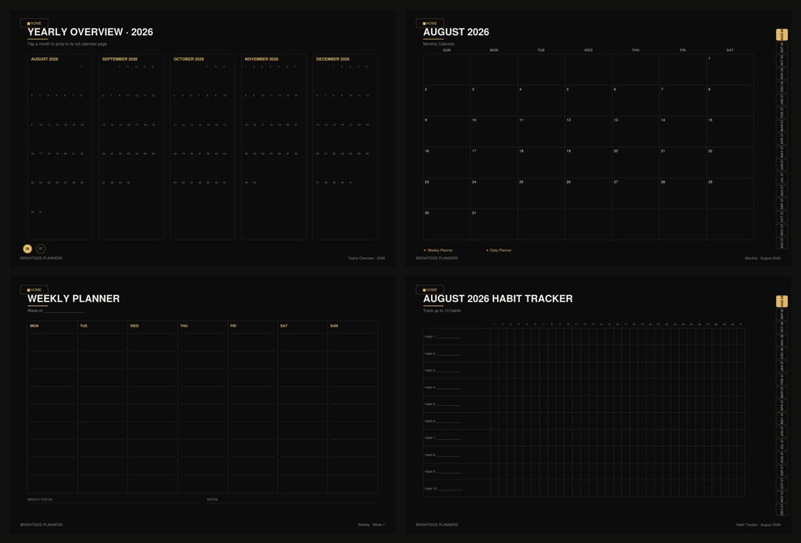 Digital Planner — Structure After Dark
