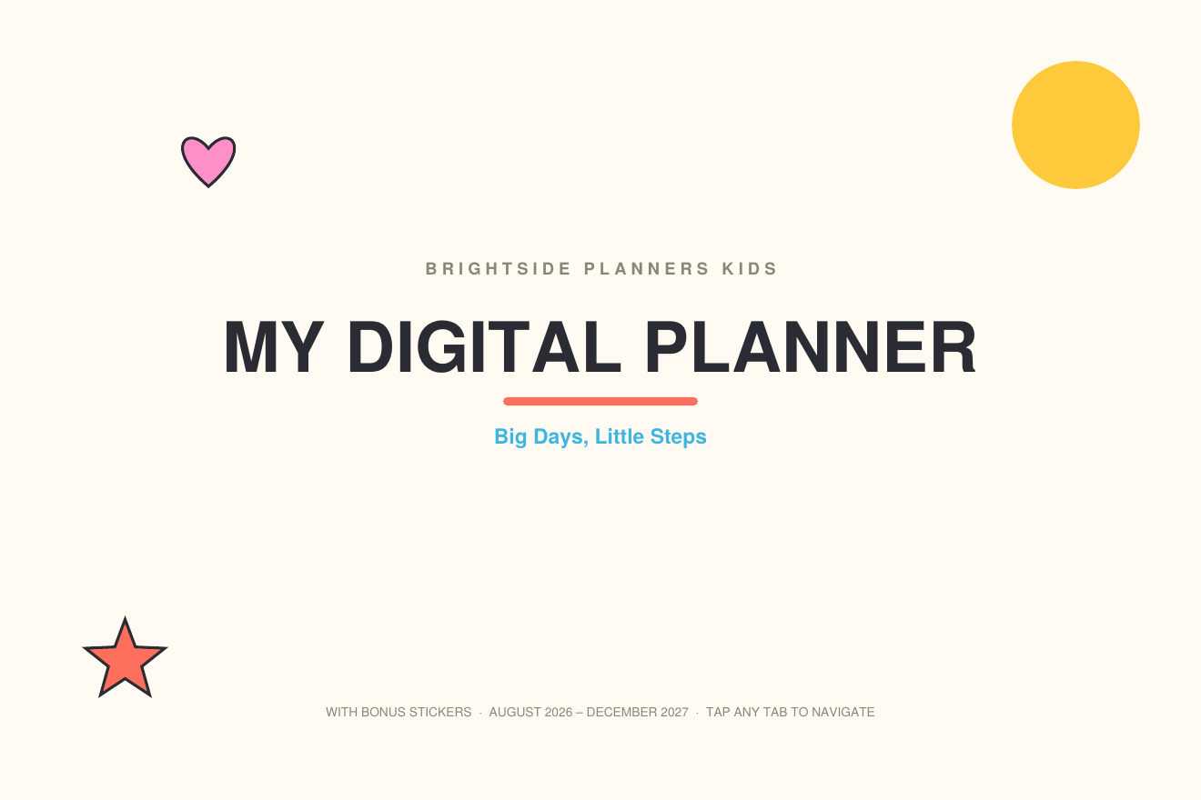 Kids Digital Planner — Big Days, Little Steps