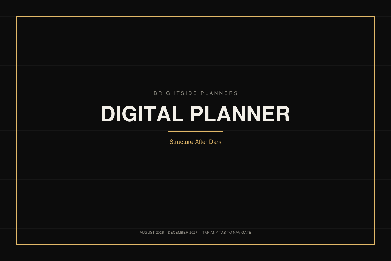 Digital Planner — Structure After Dark